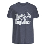 The Dogfather Dog Dad Dog Lover in Heather Navy - back view