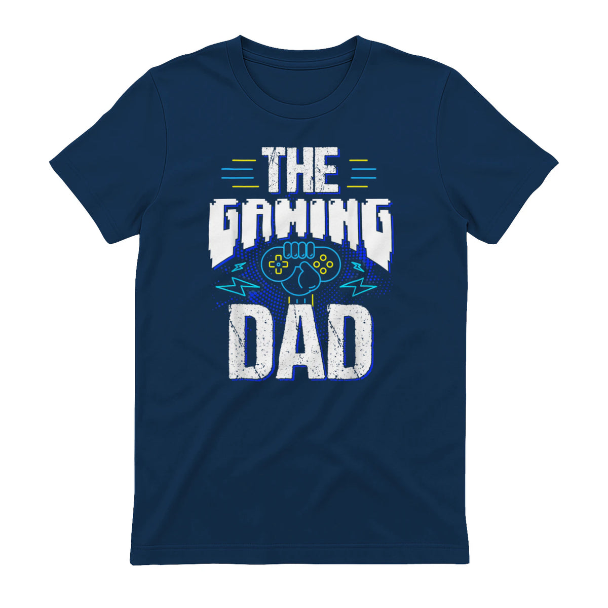 Gamer Zocker Games Pc - Best Gaming Dad Ever T-Shirt in Navy - back view