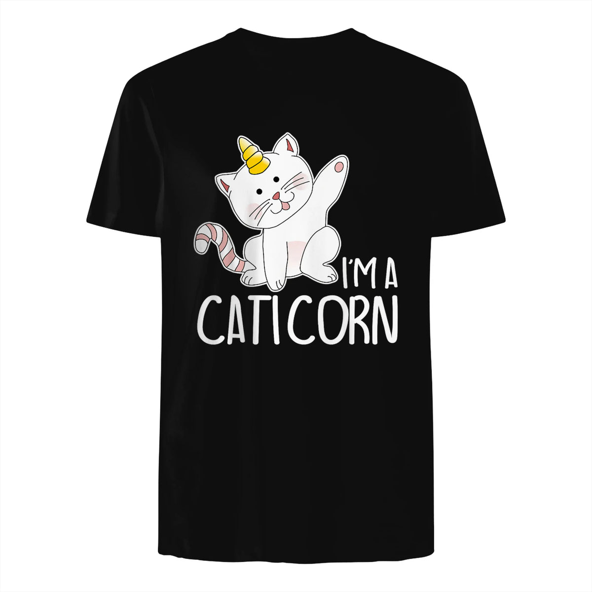 Chats Licorne I Chaton doux I Licorne I Chats in Black - back view