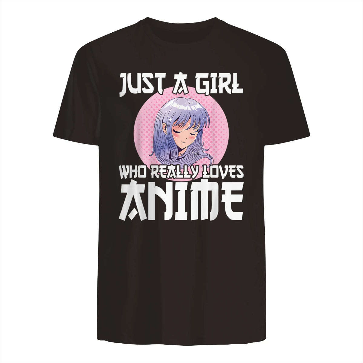 Manga & Anime Outfits for Women & Girls Anime Girl Merch Otaku Gift Just A Girl Who Loves Anime in Dark Chocolate - back view