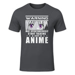 Warning May Spontaneously Start Talking About Anime in Charcoal - front view