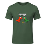 Dude Did You Eat The Last Unicorn Funny Dinosaur in Military Green - front view