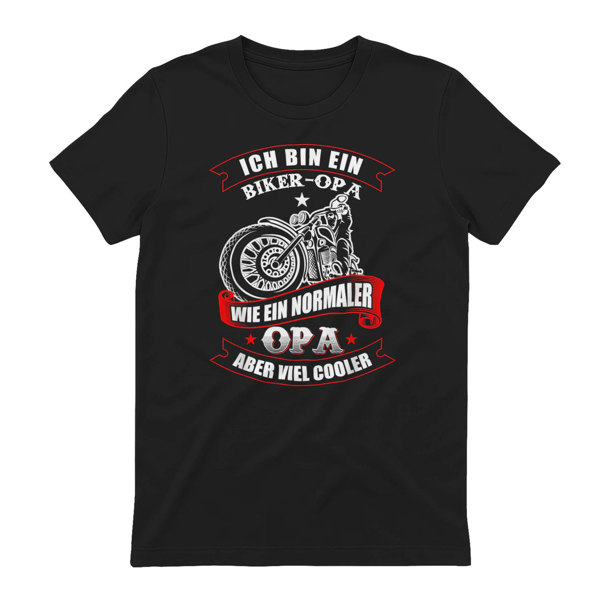 Biker-Opa wie normaler Opa Aber viel Cooler - Motorrad Shirt in Black - back view