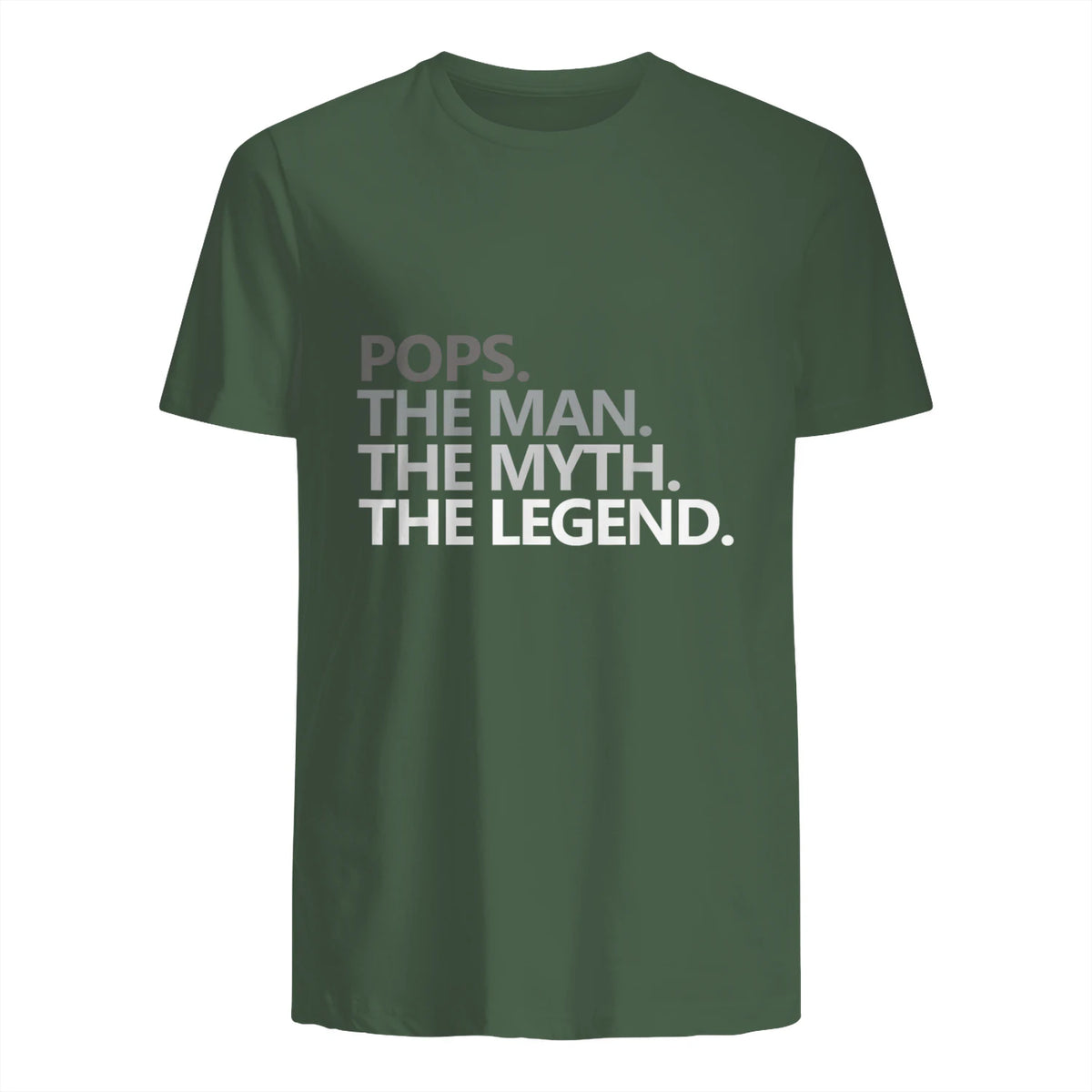 POPS GRANDPA DAD BIRTHDAY Father's Day Funny Men Gift in Military Green - back view