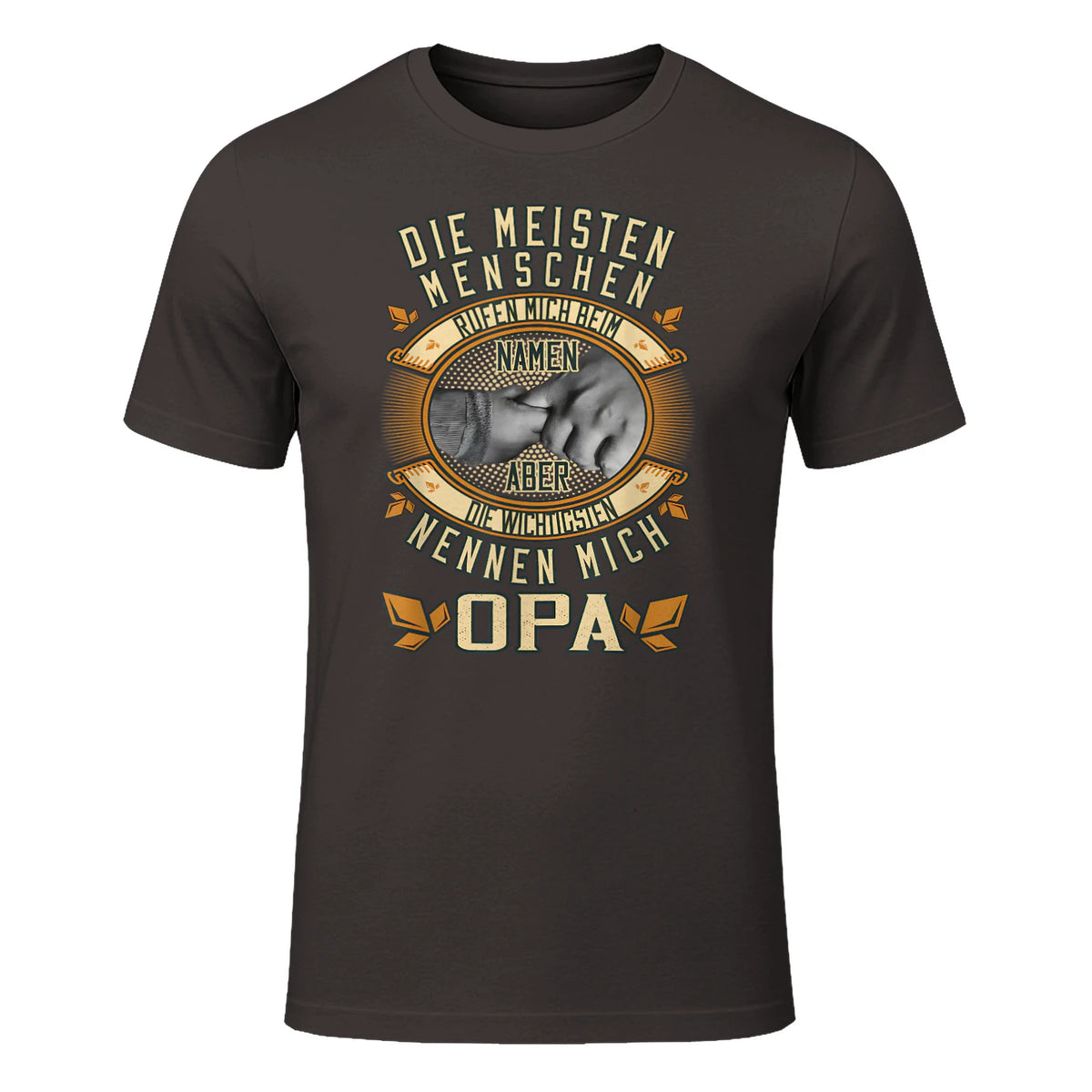 Opa Spruch Die Meisten Menschen Nennen Mich Beim Namen in Dark Chocolate - front view