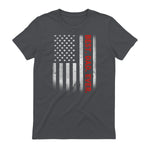 Best Dad Ever With US American Flag Gift For Father's Day in Charcoal - back view