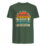 Vintage Eighteenth Birthday T-Shirt in Military Green - back view