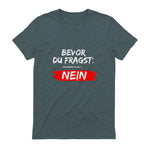 GIGATEMP Herren Männer Sprüche Lustig Witzig Schwarz Halbarm Klein EU XS Regulär Casual Funny Slogan Vat in Dark Heather - back view