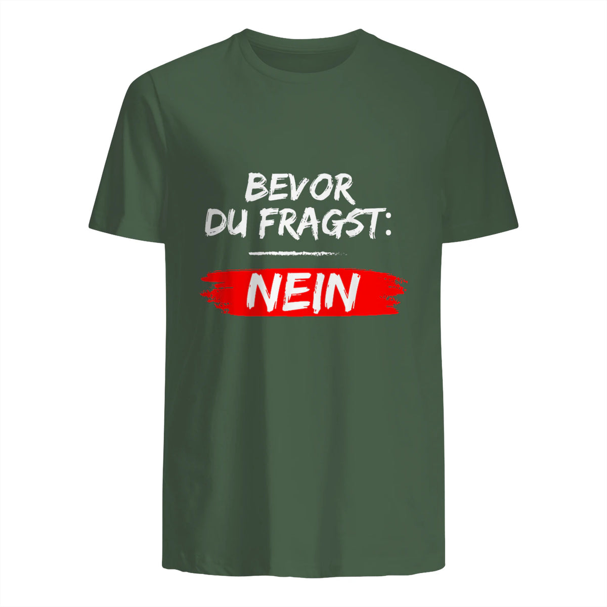 GIGATEMP Herren Männer Sprüche Lustig Witzig Schwarz Halbarm Klein EU XS Regulär Casual Funny Slogan Vat in Military Green - back view