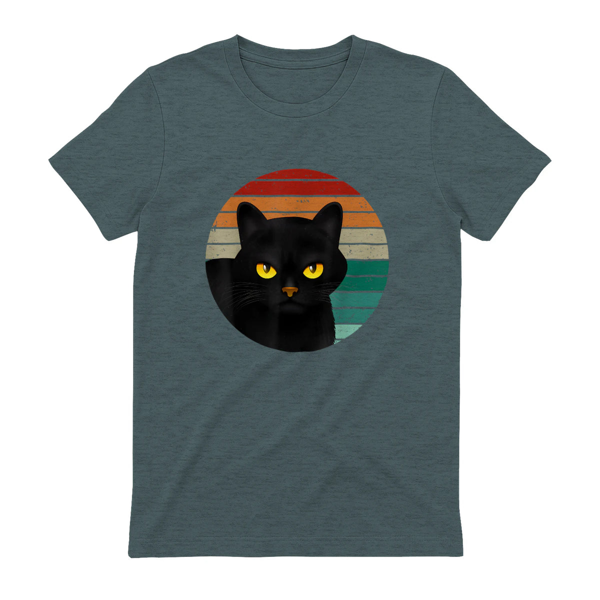Chats Vintage Cat I Style rétro Chats noirs in Dark Heather - back view