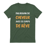 Calvitie Humour Papa Chauve in Military Green - back view