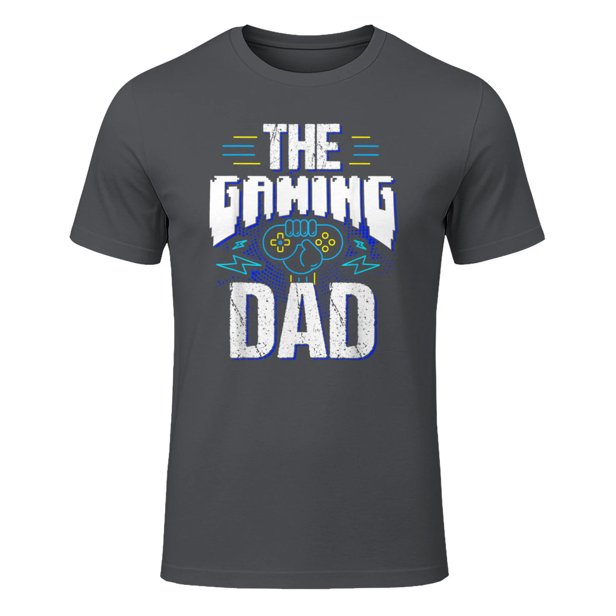Gamer Zocker Games Pc - Best Gaming Dad Ever T-Shirt in Charcoal - front view