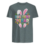 Egg Hunt Squad Bunny Happy Easter Day in Dark Heather - back view