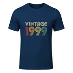 Vintage Twenty-Fourth Birthday Gift T-Shirt in Navy - front view