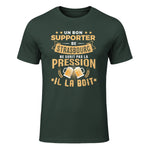 Bon Supporter Strasbourg boit la pression humour Strasbourg in Forest Green - front view