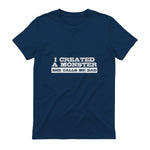 Funny Tshirt Gift for Dad from Daughter First Father's Day in Navy - back view