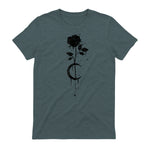 Occult Vintage Moon Rose Witchcraft Okkult Hexe Gothic in Dark Heather - back view