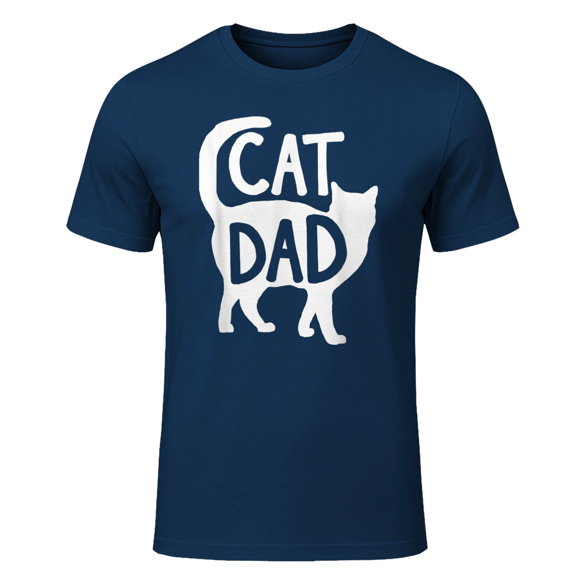 Best Cat Dad Fathers Day Men Kitty Daddy Papa Christmas Meow in Navy - front view