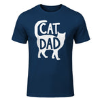 Best Cat Dad Fathers Day Men Kitty Daddy Papa Christmas Meow in Navy - front view