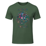 Mother of Cats Shirt T-Shirt in Military Green - front view
