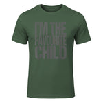 Funny I'm The Favourite Child Siblings in Military Green - front view