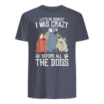 Design sur le thème des chiens pour les amoureux des chiots et les toiletteurs de chiens in Heather Navy - back view
