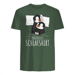 Offizielles Schlafshirt Pinguin Schlafanzug Penguin Kurzarm in Military Green - back view