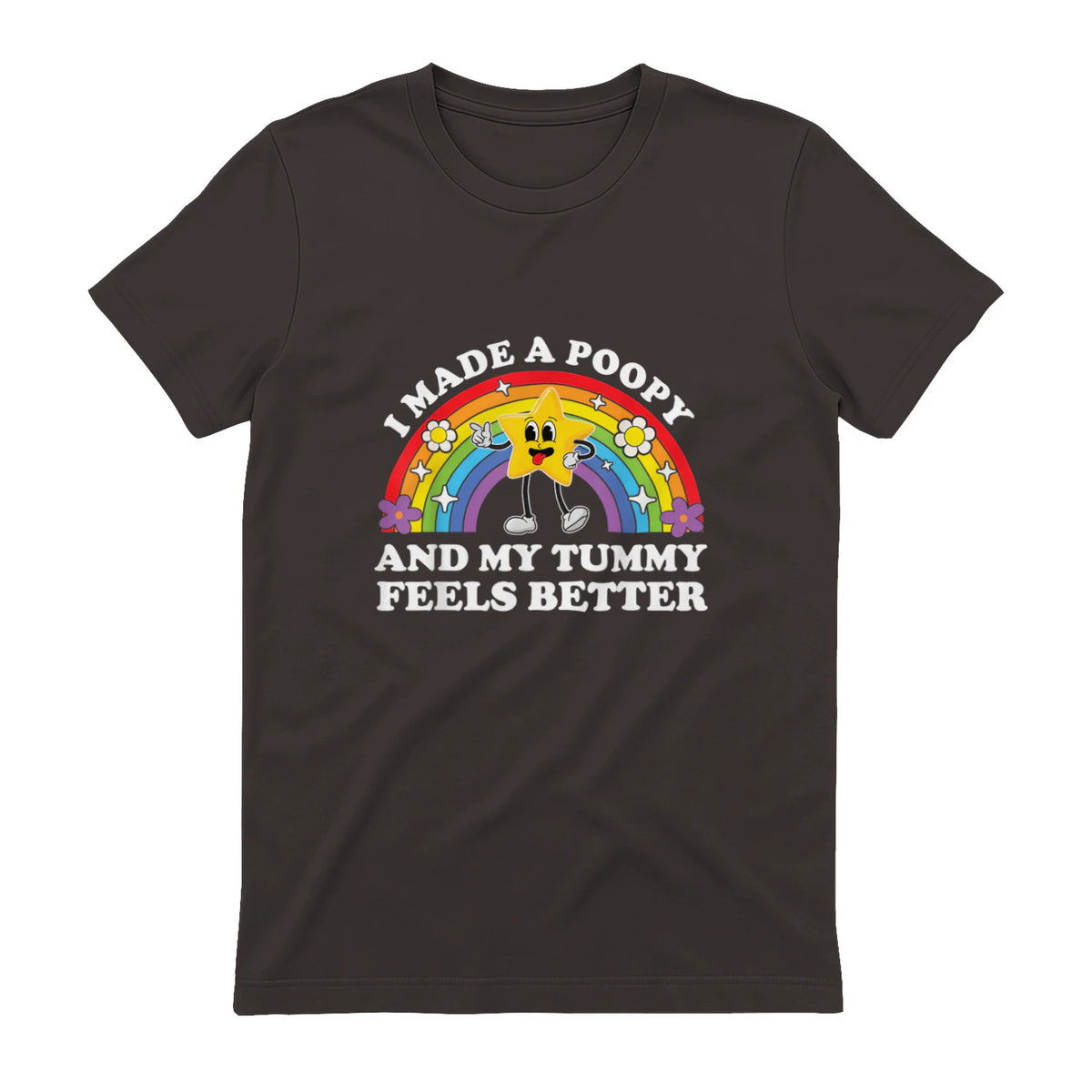I Made A Poopy Funny Inappropriate Vacation Swap Adult T-Shirt in Dark Chocolate - back view