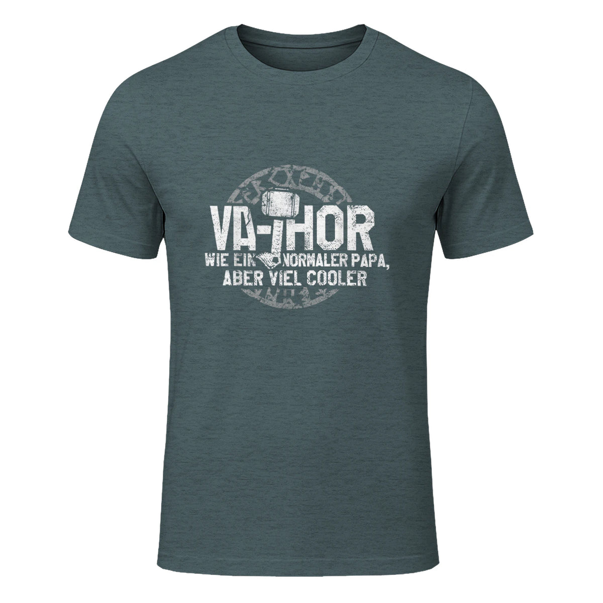 Vathor Vater Thor Cool Hammer Papa Fathor in Dark Heather - front view