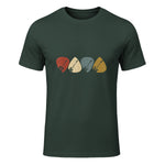 Gitarren-Auswahl-Gitarrist Retro Vintage für Gitarrenliebhaberinnen, Schwarz, S, Kurzarm, , Herren, Retro in Forest Green - front view