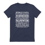Bonus Papa du hast mir zwar nicht das leben geschenkt Spruch in Heather Navy - back view