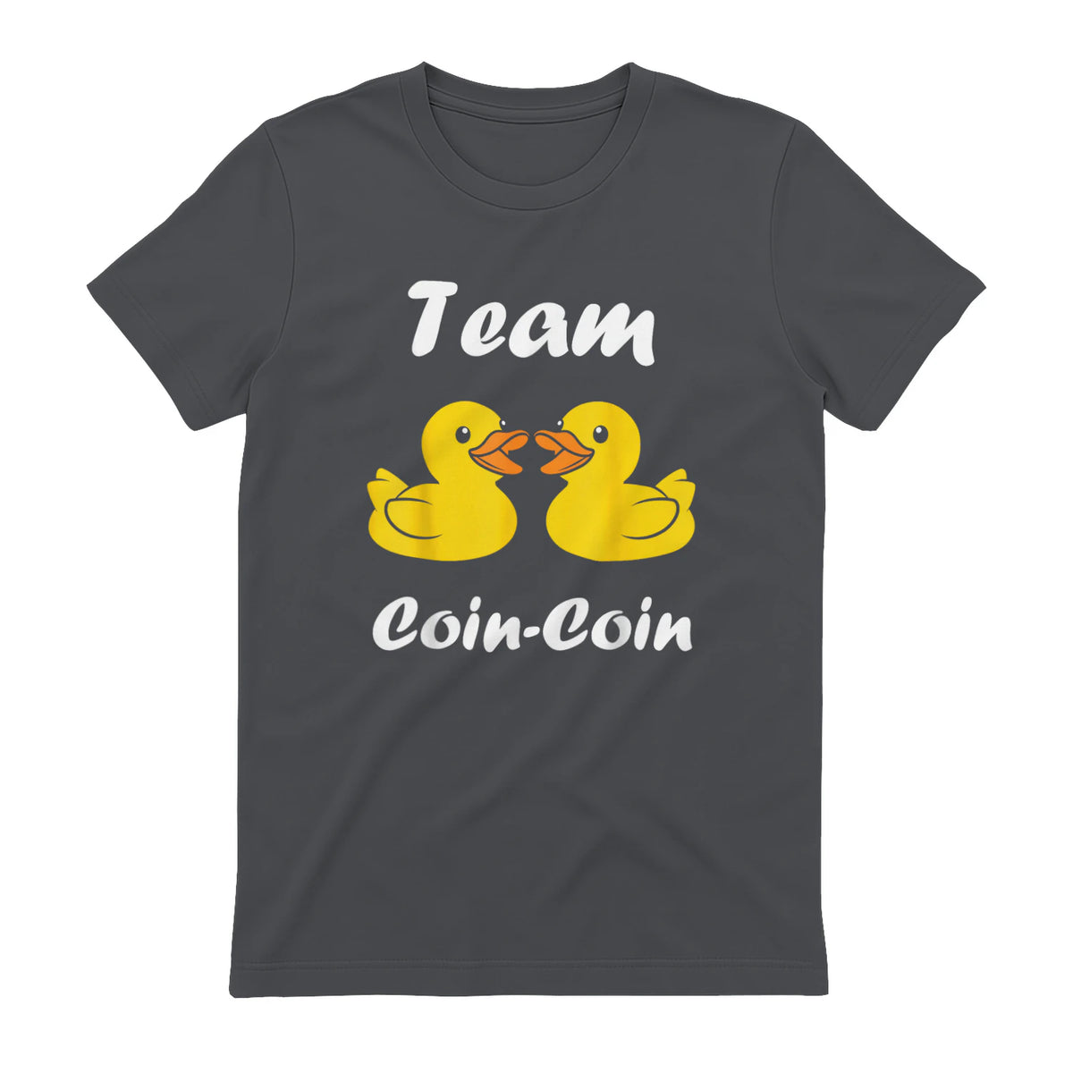 Citation Canard Enfant Humour Team Canards Coin-Coin in Charcoal - back view