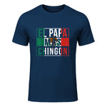 El Papa Mas Chingon - Funny best Mexican Dad Gift in Navy - front view