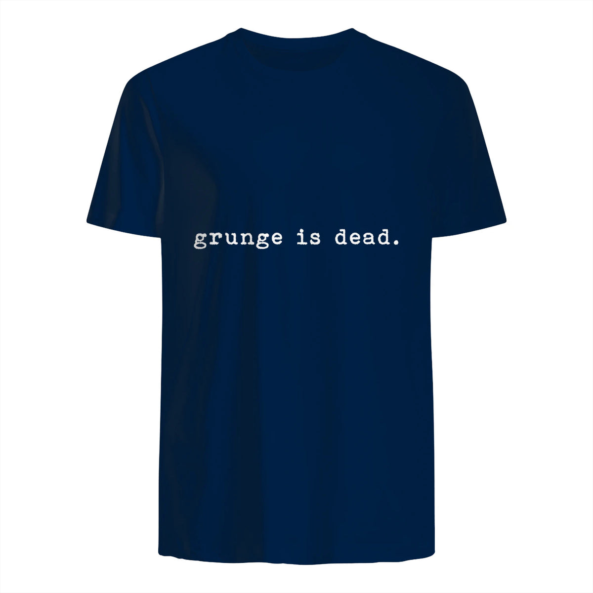 Chemises de soirée rock des années 90 Grunge Is Dead Novelty Saying Funny in Navy - back view
