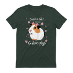 Just a Girl Who Loves Guinea Pigs - Cute Pets Lover Gift in Forest Green - back view