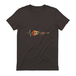 Music Guitarist Heartbeat Guitar in Dark Chocolate - back view