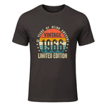 Vintage Sixtieth Birthday Gift T-Shirt in Dark Chocolate - front view
