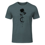 Occult Vintage Moon Rose Witchcraft Okkult Hexe Gothic in Dark Heather - front view