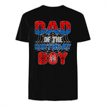 Birthday Boy Dad Spider Web T-Shirt in Black - back view