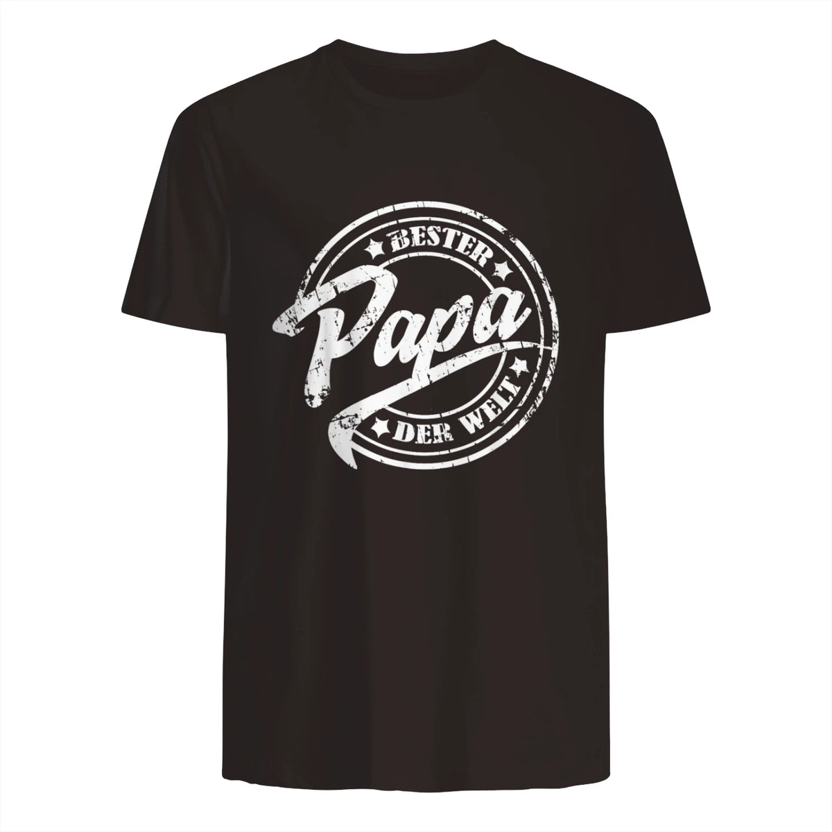 Geschenke für Papa und Opa zum Vatertag - Bester Papa der Welt, Vatertag, Vintage T-Shirt Schwarz S in Dark Chocolate - back view