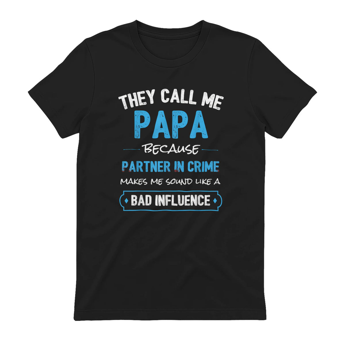 Funny Grandpa Papa Partner in Crime Dad in Black - back view