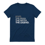 POPS GRANDPA DAD BIRTHDAY Father's Day Funny Men Gift in Navy - back view