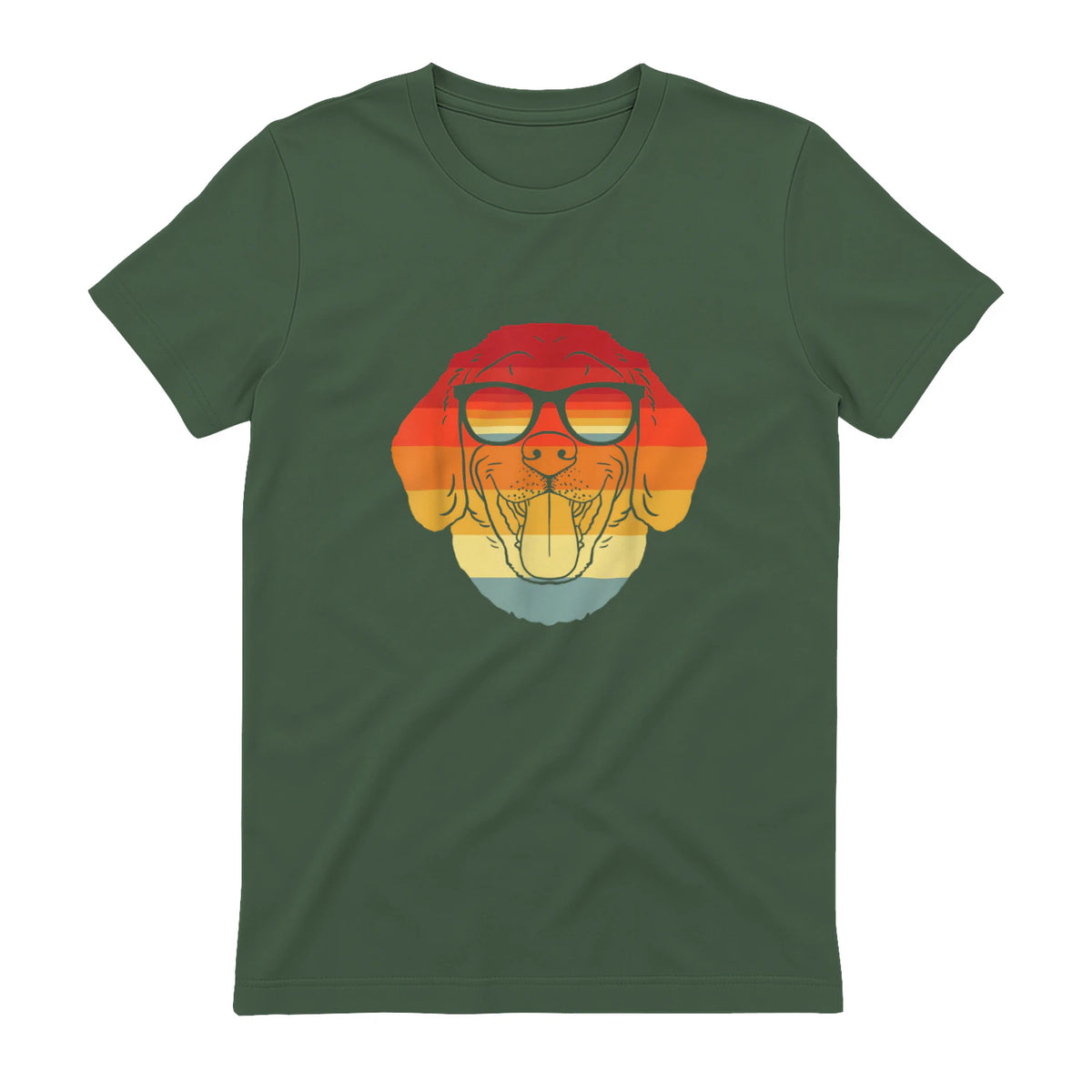 Cool Beagle Propriétaire Amoureux des chiens Rétro Vintage in Military Green - back view