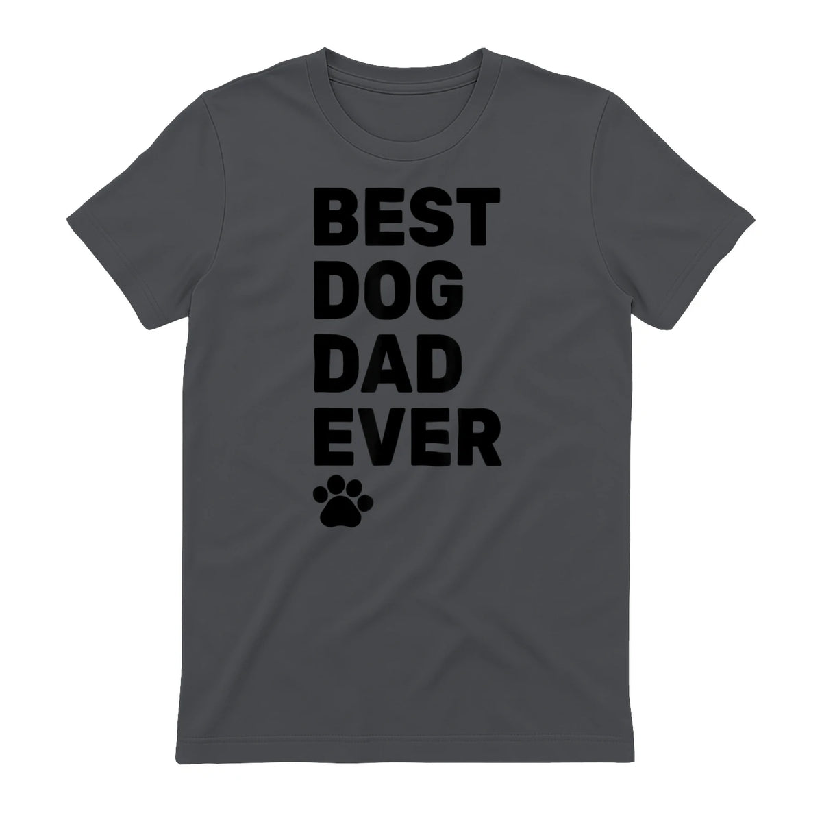 Best Dog Dad Ever – Vintage Dog Daddy – Retro Doggy Father in Charcoal - back view