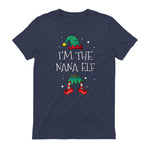 I'm The Nana Elf Shirt Matching Family Outfits Christmas in Heather Navy - back view