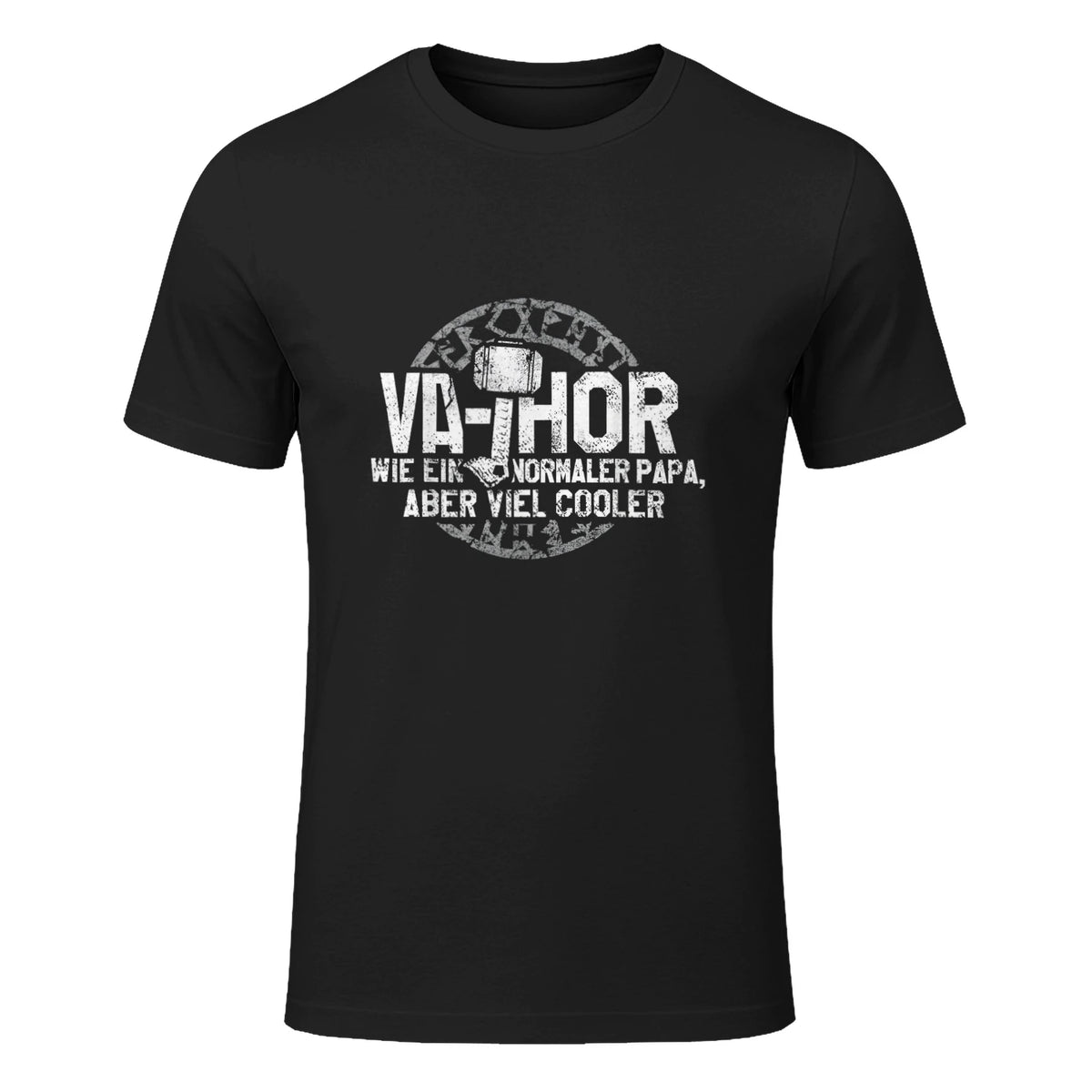 Vathor Vater Thor Cool Hammer Papa Fathor in Black - front view