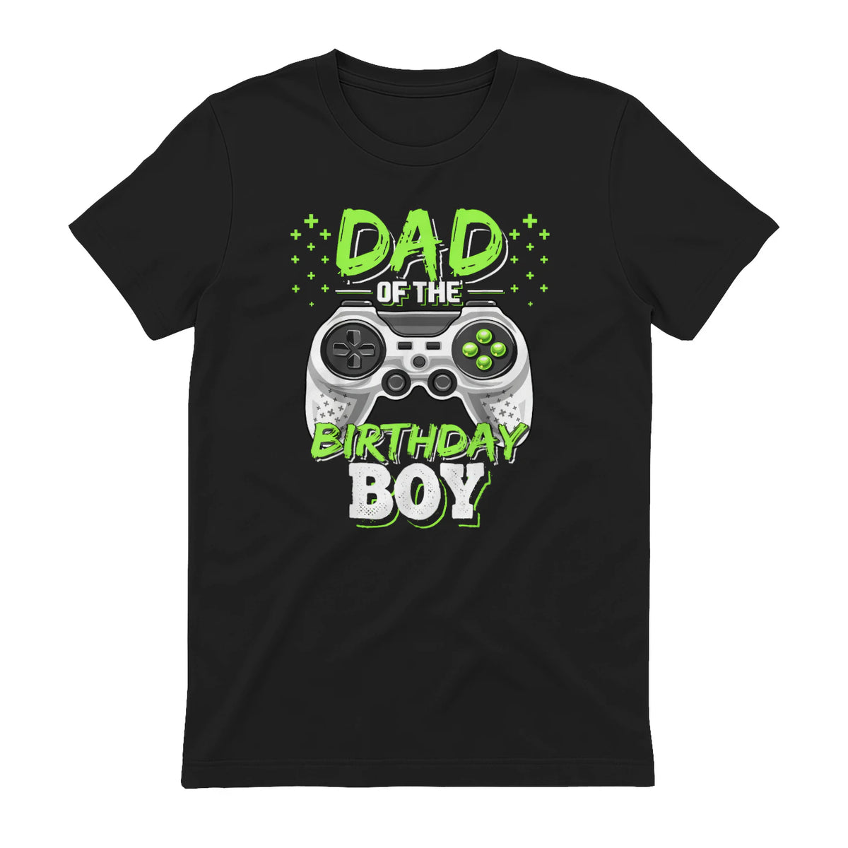 Dad of The Birthday Boy Matching Video Gamer Birthday Party in Black - back view