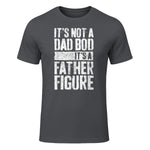 It's Not A Dad BOD It's A Father Figure Shirt Fathers Day in Charcoal - front view
