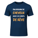Calvitie Humour Papa Chauve in Navy - front view