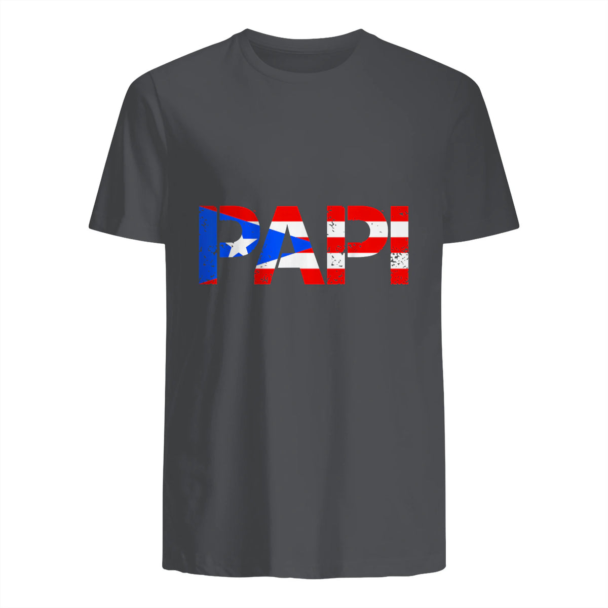 Puerto Rico Flag Father's Day Patriotic Puerto Rican Pride in Charcoal - back view